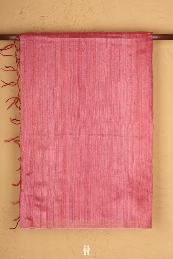 Bailu Silk Saree In Tulip Pink With Zari Border