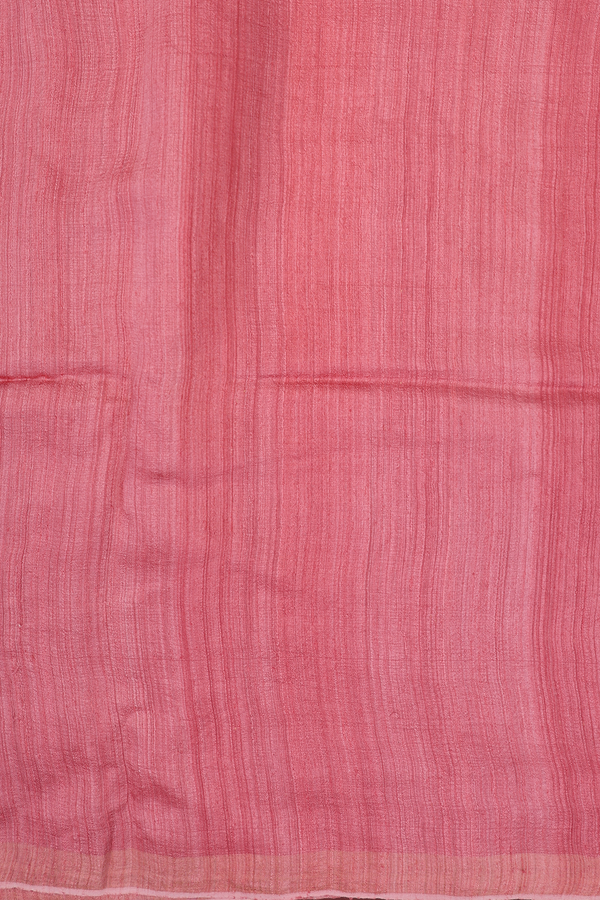 Bailu Silk Saree In Tulip Pink With Zari Border