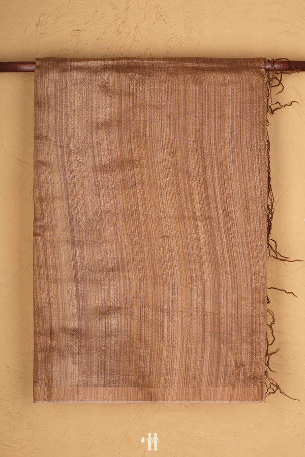 Bailu Silk Saree In Brown With Zari Border