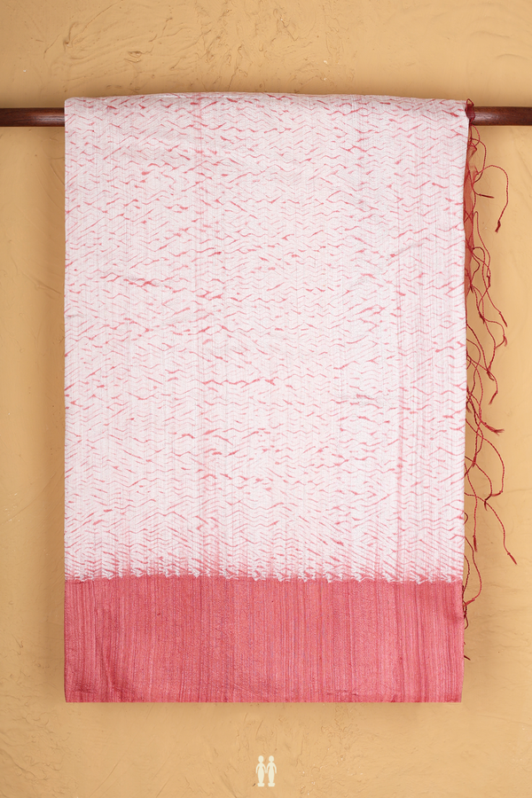 Bailu Silk Saree In White With Allover Design
