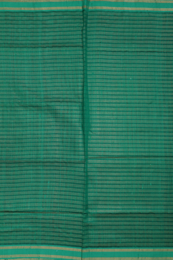 Jute Saree In Yellow With Stripes Design