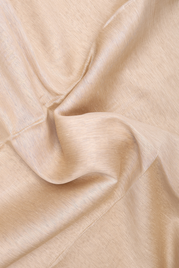 Bailu Silk Saree In Tan Brown With Zari Border