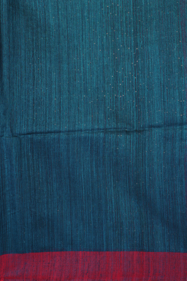 Bailu Silk Saree In Teal Blue With Chamki Work