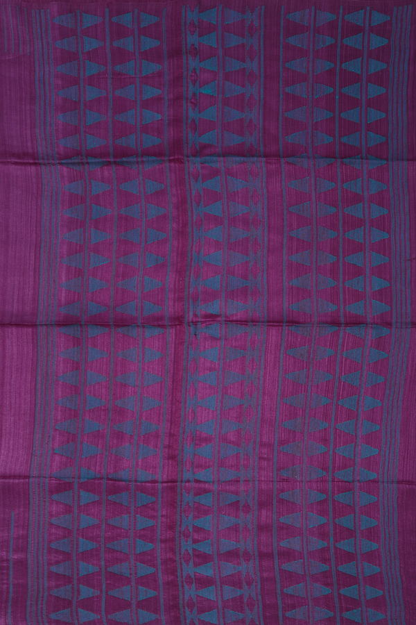 Bailu Silk Saree In Purple With Threadwork Border