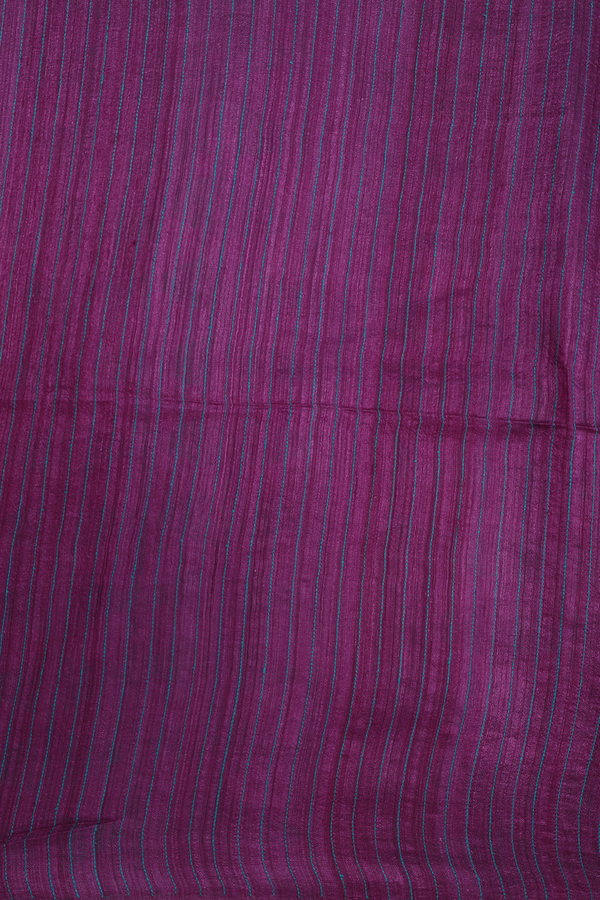 Bailu Silk Saree In Purple With Threadwork Border