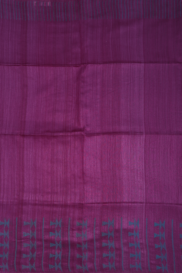 Bailu Silk Saree In Purple With Threadwork Border