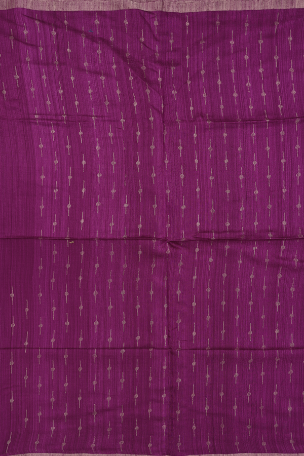 Bailu Silk Saree In Grape Purple With Zari Border