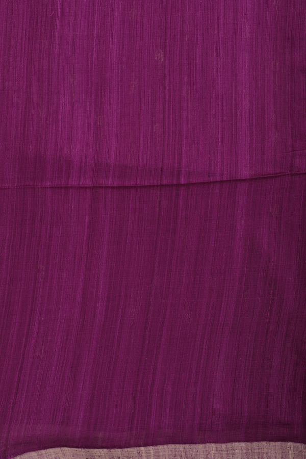 Bailu Silk Saree In Grape Purple With Zari Border