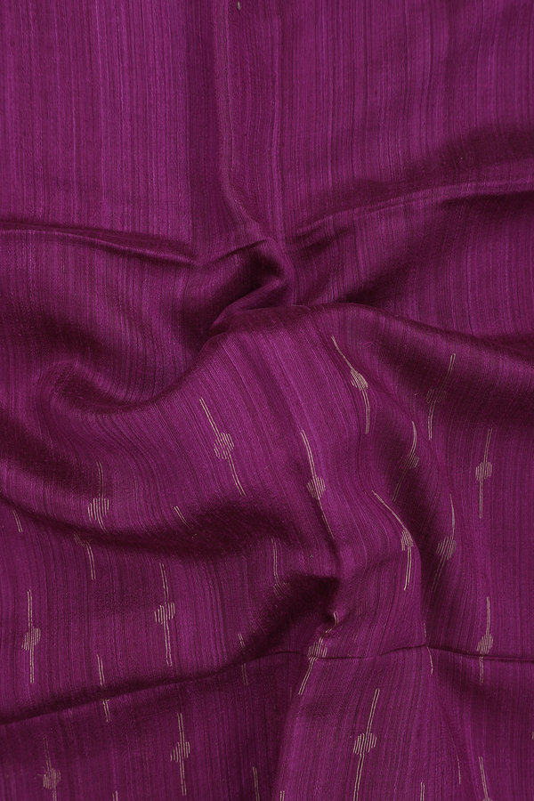 Bailu Silk Saree In Grape Purple With Zari Border