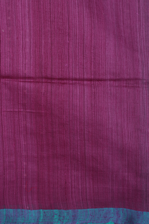 Bailu Silk Saree In Grape Purple With Contrast Border