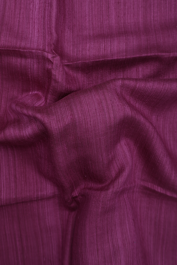 Bailu Silk Saree In Grape Purple With Contrast Border