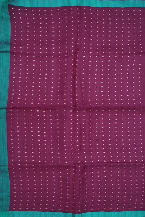 Bailu Silk Saree In Grape Purple With Contrast Border