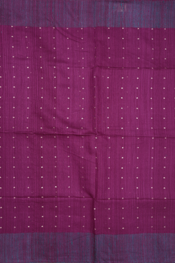 Bailu Silk Saree In Grape Purple With Chamki Work
