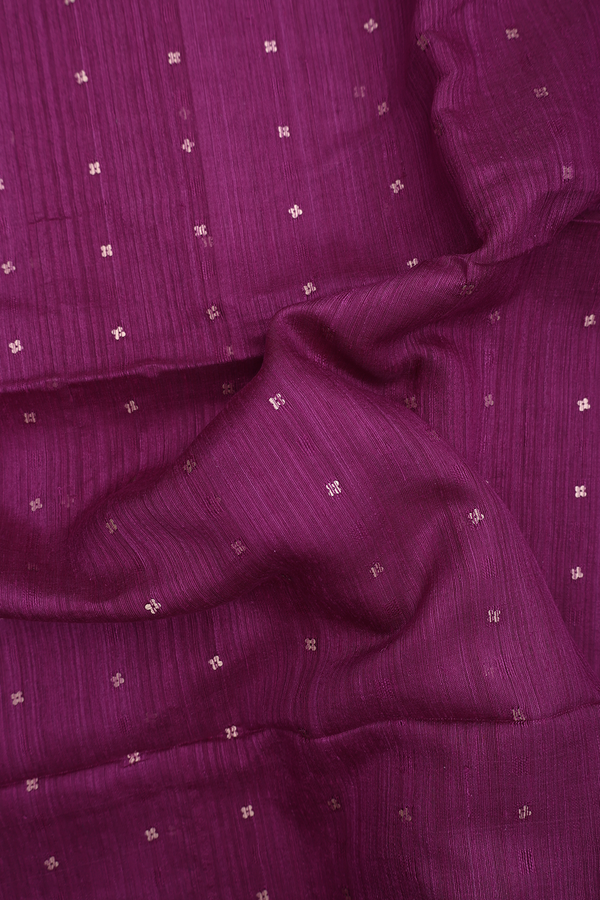 Bailu Silk Saree In Grape Purple With Chamki Work