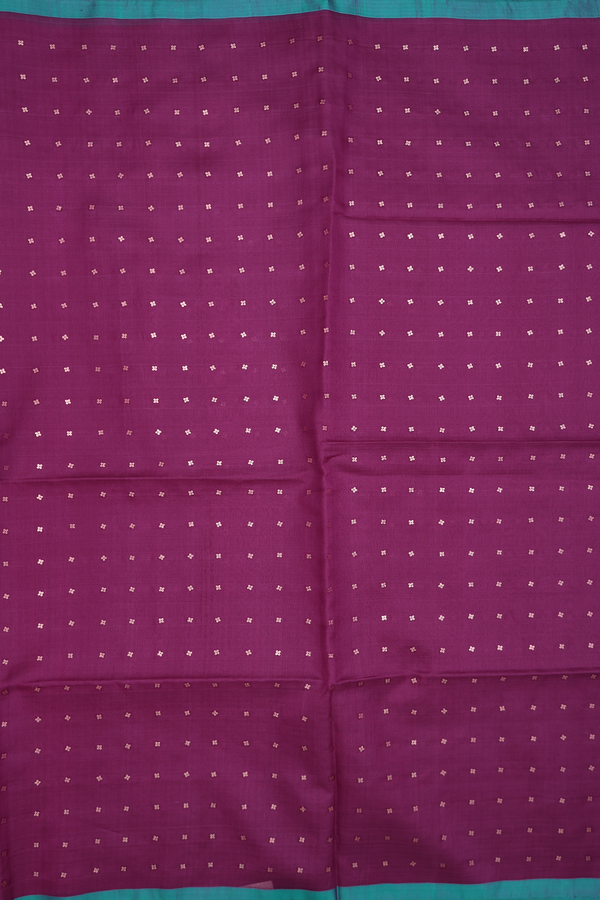 Bailu Silk Saree In Grape Purple With Chamki Work