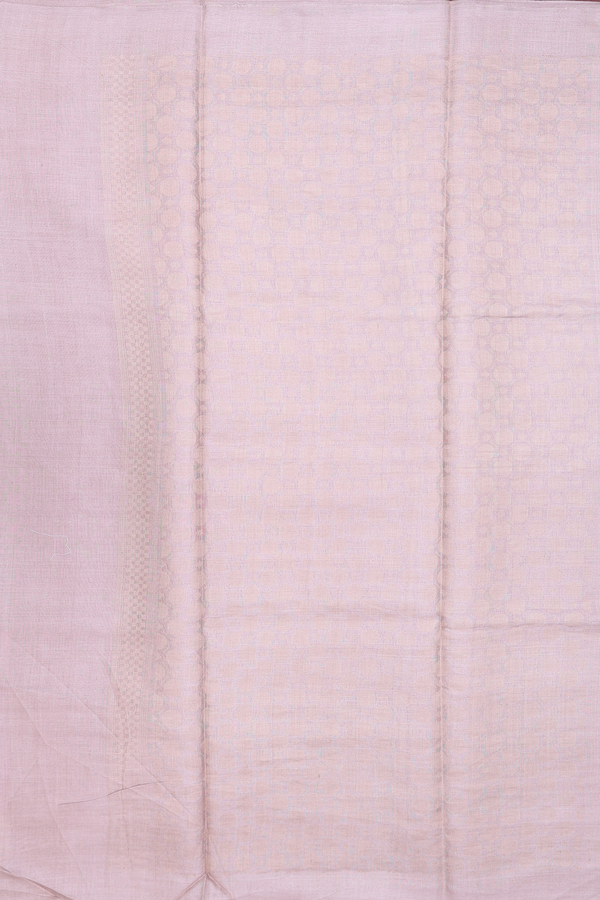 Tussar Silk Saree In Pink With Zari Buttas