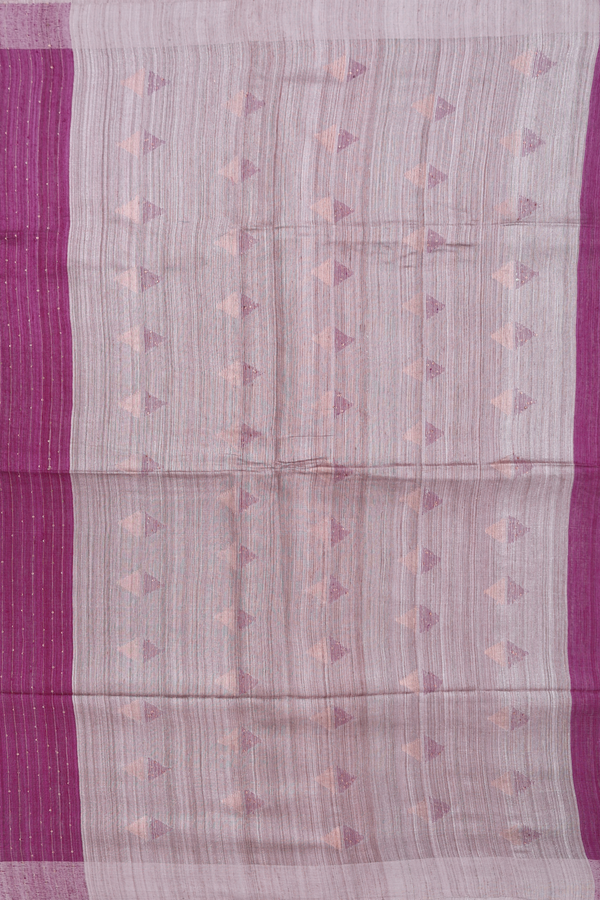 Bailu Silk Saree In Purple With Stripes Design