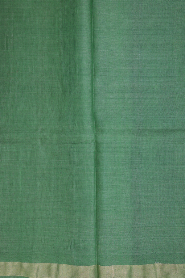 Tussar Silk Saree In Capri Blue With Warli Design