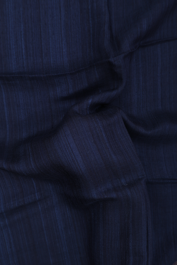 Bailu Silk Saree In Navy Blue With Zari Border