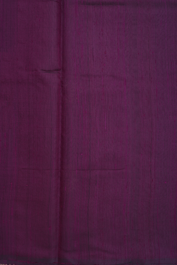 Jute Saree In Regal Purple With Floral Buttas