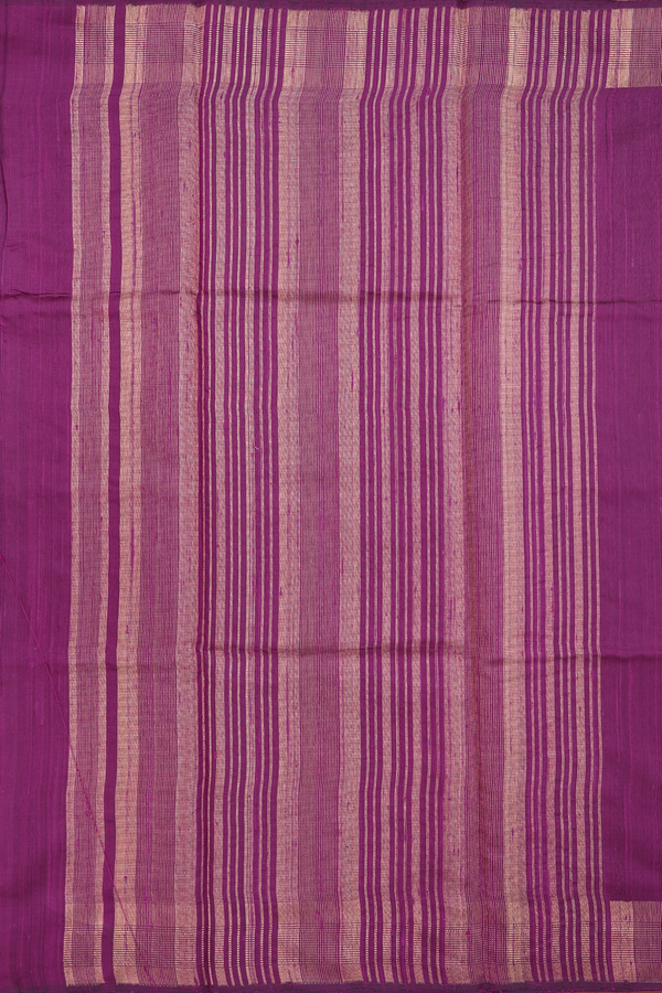 Jute Saree In Purple With Floral Buttas