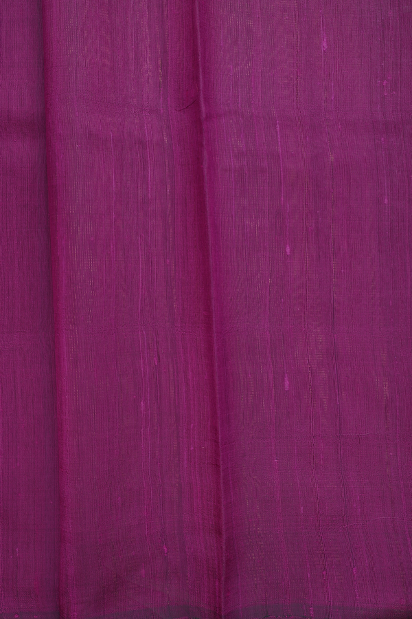 Jute Saree In Purple With Floral Buttas
