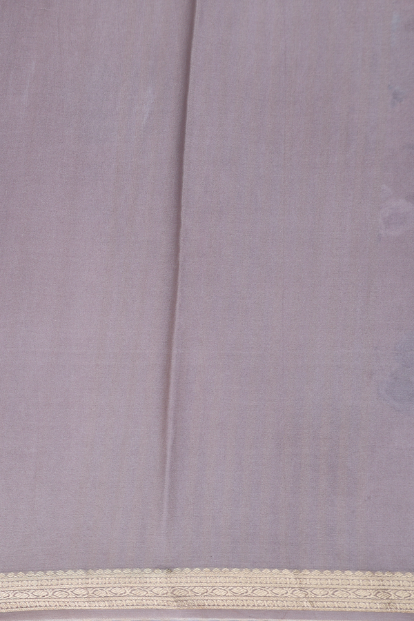 Crepe Saree In Dusty Brown With Floral Design