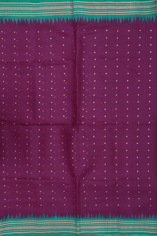 Bailu Silk Saree In Grape Purple With Chamki Work