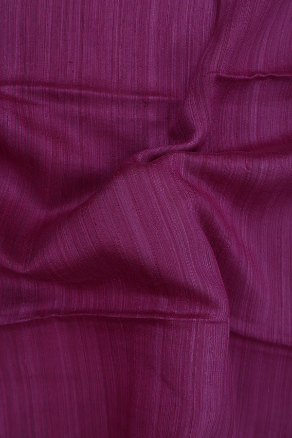 Bailu Silk Saree In Grape Purple With Threadwork Border