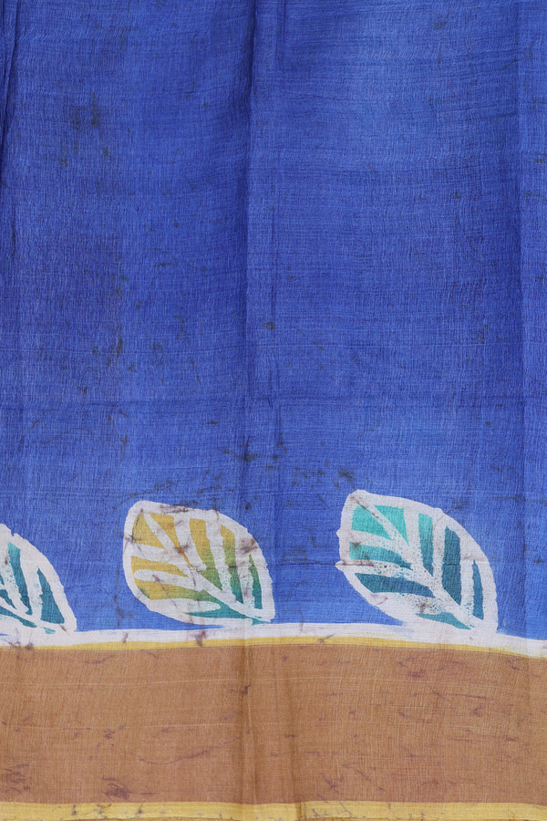 Tussar Silk Saree In Grey With Birds Design