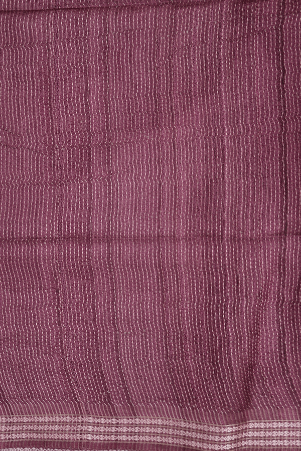 Tussar Madhubani Silk Saree In Cream With Diamond Design