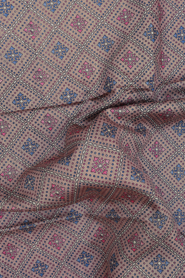 Tussar Madhubani Silk Saree In Brown With Diamond Design