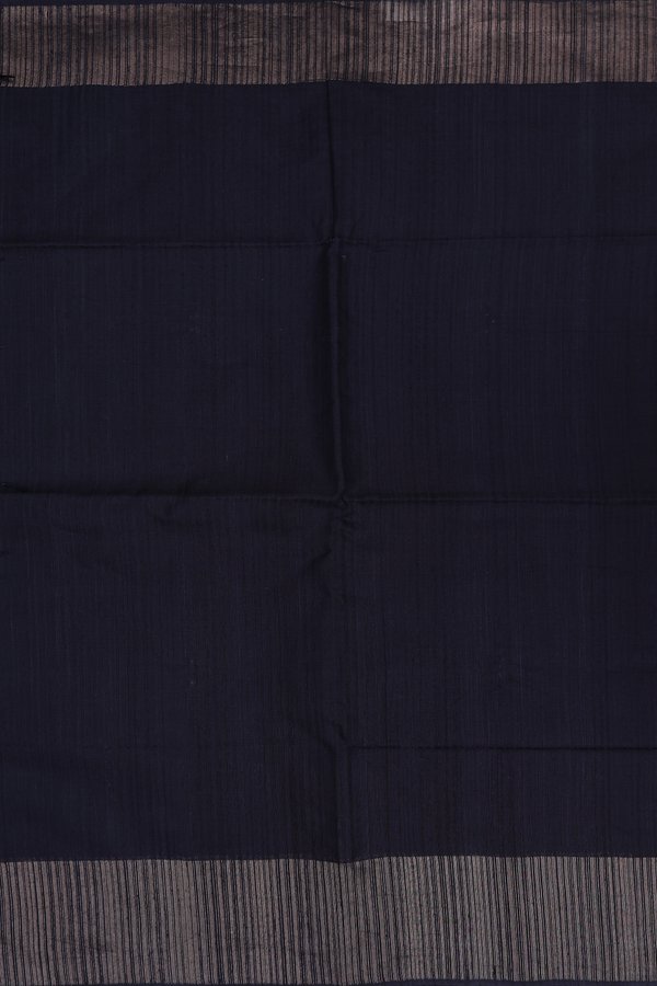 Bailu Silk Saree In Black With Zari Border