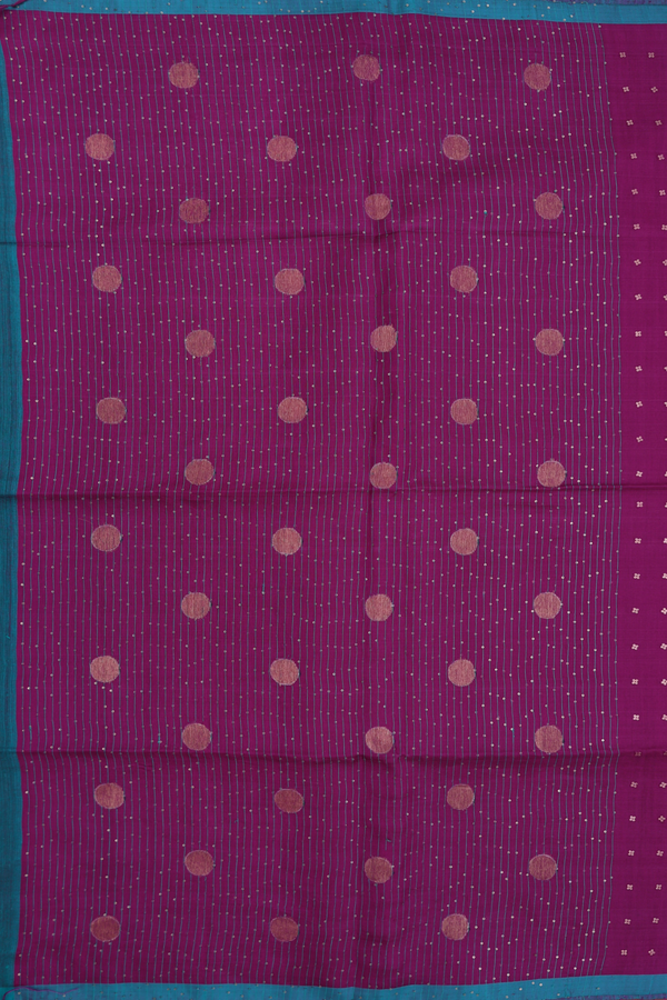 Bailu Silk Saree In Grape Purple With Chamki Work