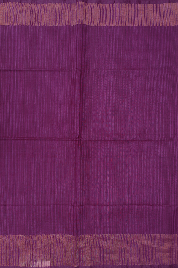 Bailu Silk Saree In Grape Purple With Self Stripes Design