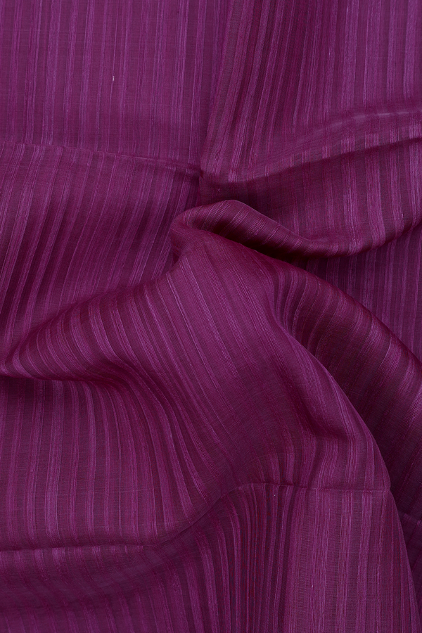 Bailu Silk Saree In Grape Purple With Self Stripes Design