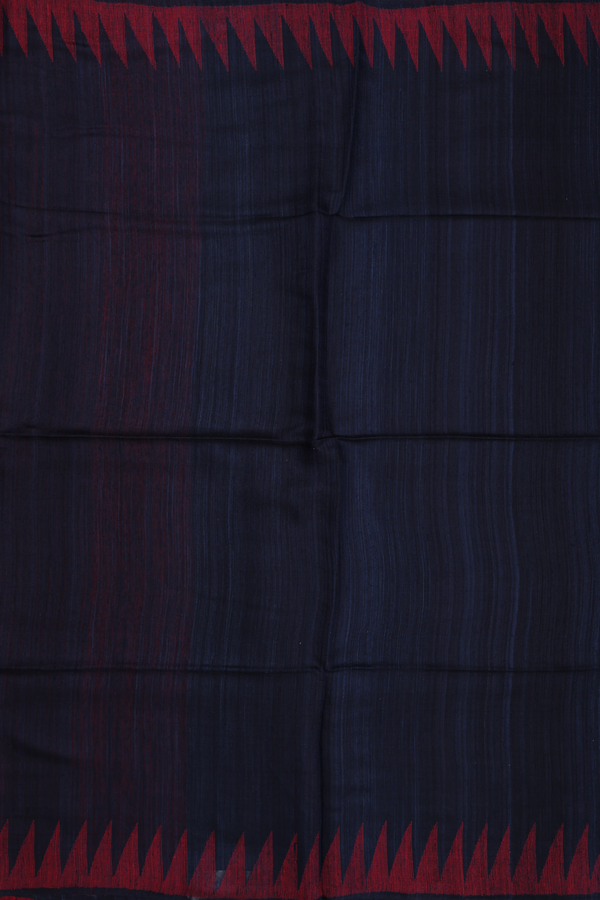 Bailu Silk Saree In Black With Threadwork Border
