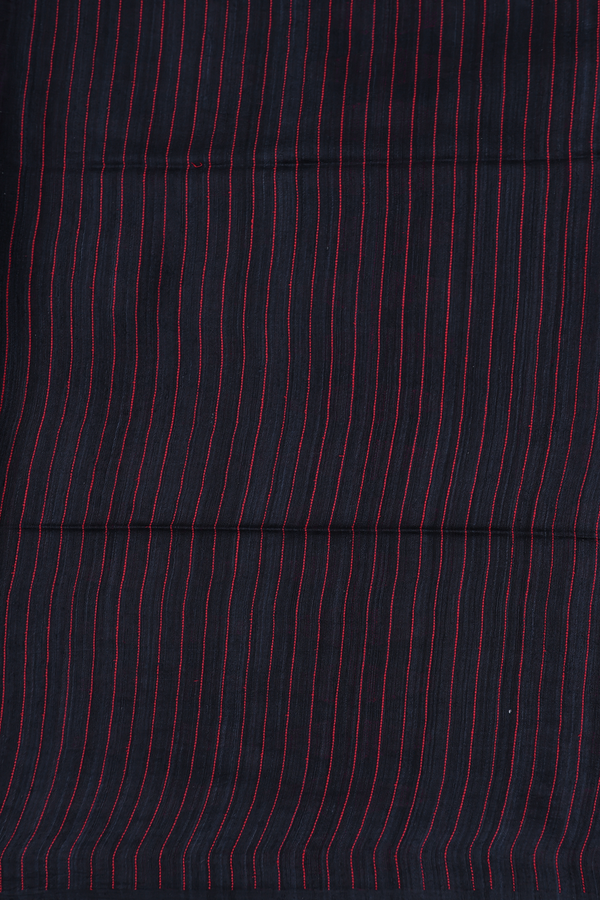 Bailu Silk Saree In Midnight Blue With Threadwork Border
