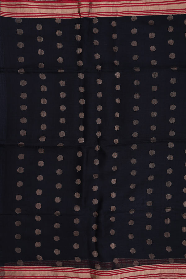 Bailu Silk Saree In Black With Contrast Border