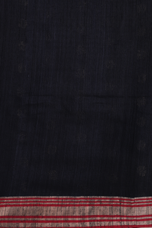 Bailu Silk Saree In Black With Contrast Border