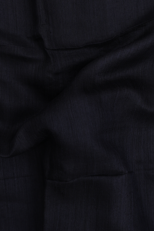 Bailu Silk Saree In Black With Contrast Border