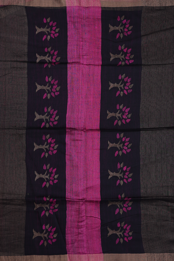 Bailu Silk Saree In Purple Rose With Zari Border