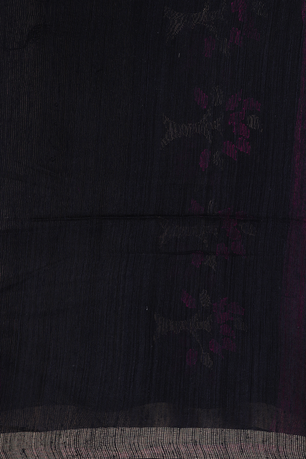 Bailu Silk Saree In Purple Rose With Zari Border