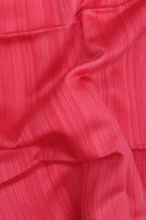 Bailu Silk Saree In Punch Pink With Contrast Border