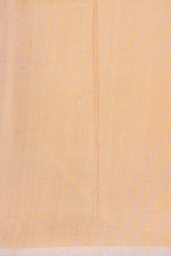 Tussar Silk Saree In Yellow With Ogee Design