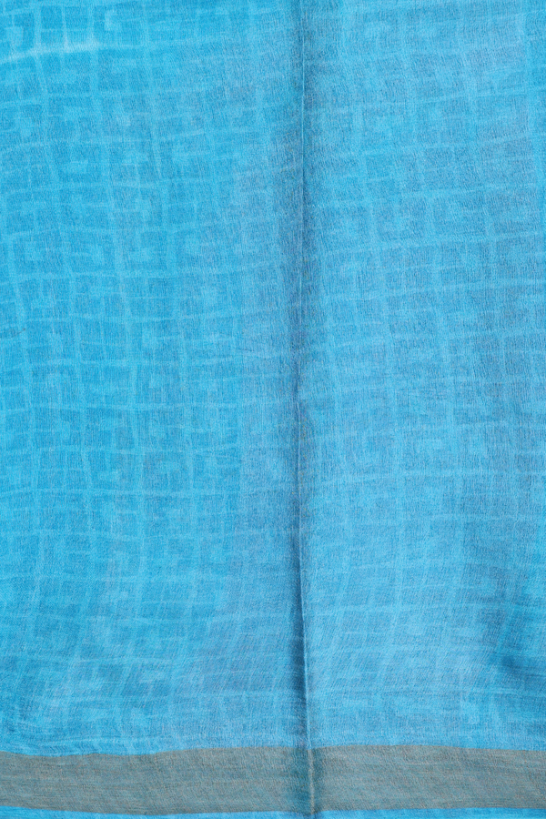 Tussar Silk Saree In Light Green With Floral Design