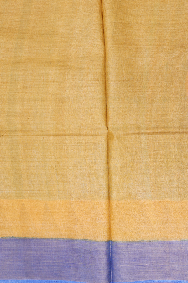 Tussar Silk Saree In Pale Blue With Printed Design
