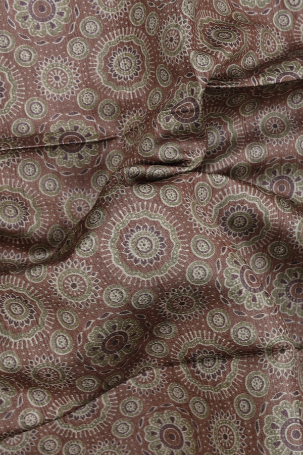 Tussar Silk Saree In Brown With Ajrakh Printed Design
