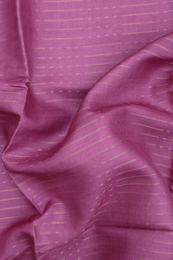 Tussar Silk Saree In Orchid Purple With Stripes Design