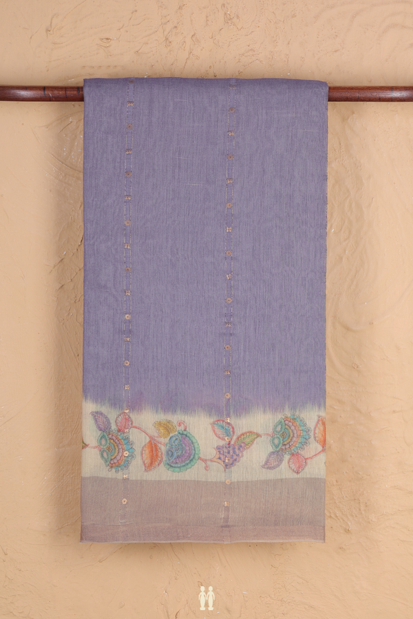 Bailu Silk Saree In Light Purple With Chamki Work